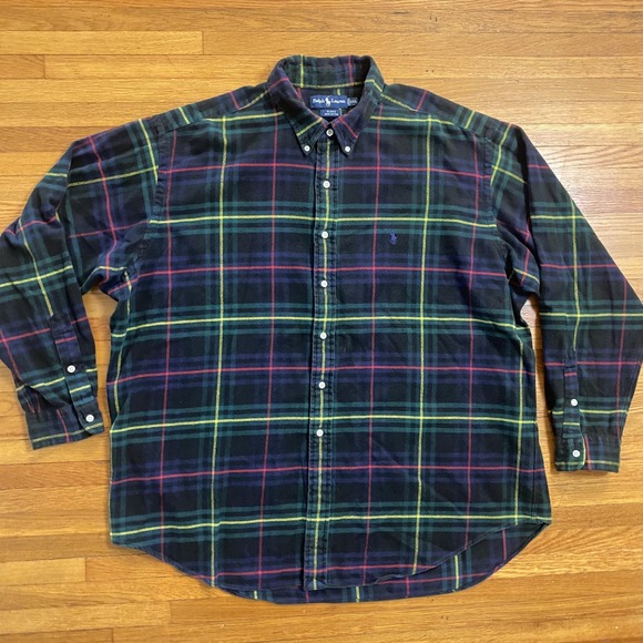 Ralph Lauren Other - Ralph Lauren Shirt Mens 2XL Black Plaid Blake Button Down Cotton Pony Logo
